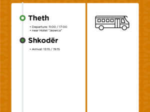 Theth to Shkoder Transportation